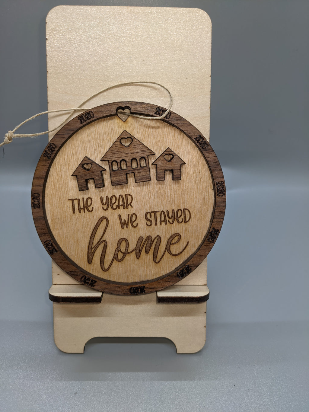 The year we stayed home Christmas ornament