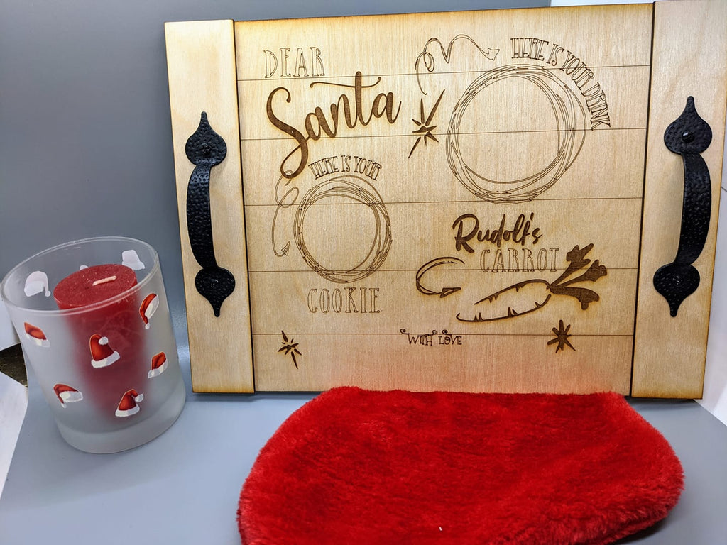 13x9 Personalized Dear Santa Snack Tray with Handles